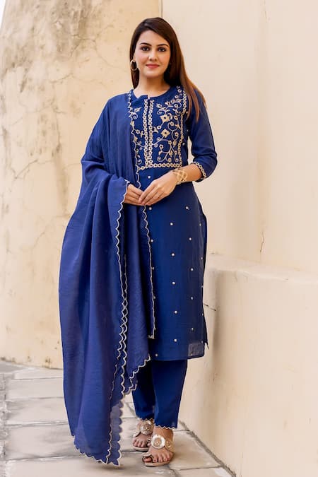 Missprint Chanderi Kurta Set 
