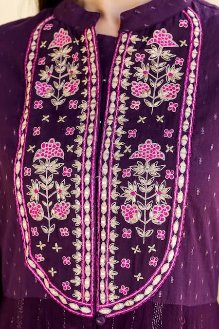 Shop Missprint Wine Anarkalilurex Dupattachiffon Floral Embroidered Yoke With Dupatta Online at Aza Fashions Shop_Missprint_Wine Anarkalilurex Dupattachiffon Floral Embroidered Yoke With Dupatta _Online_at_Aza_Fashions