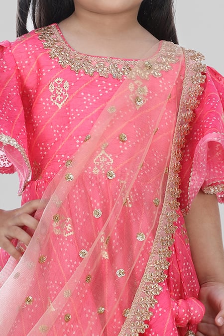 Buy_Shining Kanika_Pink Chanderi, Cotton, Chiffon Sequins, Embroidery Layered Anarkali_Online_at_Aza_Fashions