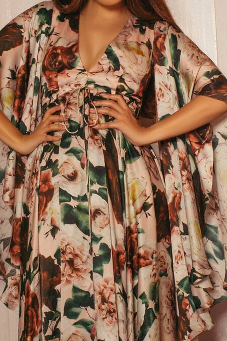 Buy Shehlaa Khan Pink , Satin V Neck Printed Kaftan And Sharara Set Online at Aza Fashions Buy_Shehlaa Khan_Pink , Satin V Neck Printed Kaftan And Sharara Set _Online_at_Aza_Fashions