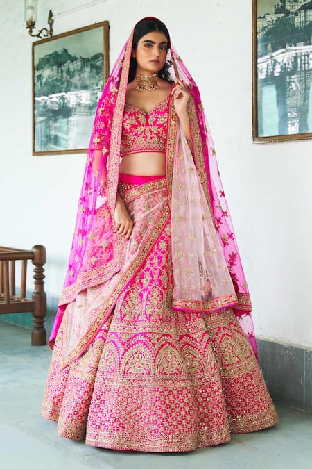 A Gorgeous Wedding With A Bride In A Classic Rani Pink Lehenga! | Pink  bridal lehenga, Indian bridal fashion, Bridal lehenga collection