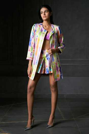 Buy Redefine Cream Mashru Printed Abstract Meraki Skorts at Aza Fashions Buy_Redefine_Cream Mashru Printed Abstract Meraki Skorts _at_Aza_Fashions