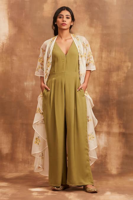 Sue Mue Jumpsuit with Embroidered Jacket 