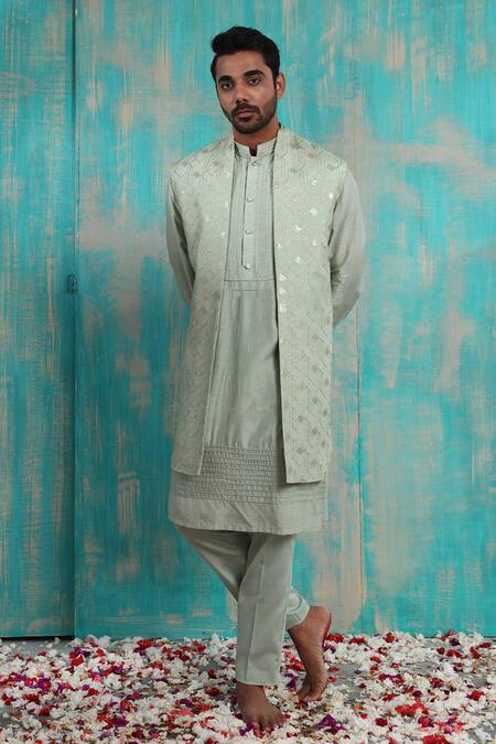 Green Kurta Nehru Set - Babeehive