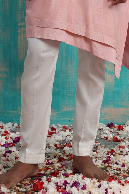 Shop Smriti By Anju Agarwal Pink Jacket And Kurta Silk, Pant Malai Cotton Sequins, Aadvay Nehru With Set Online at Aza Fashions Shop_Smriti By Anju Agarwal_Pink Jacket And Kurta Silk, Pant Malai Cotton Sequins, Aadvay Nehru With Set_Online_at_Aza_Fashions