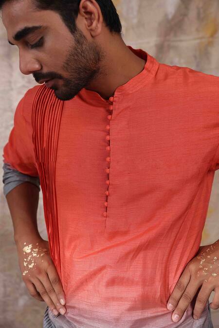 Buy Smriti By Anju Agarwal Orange Kurta Silk, Pant Malai Cotton Vihaan Ombre And Set Online at Aza Fashions Buy_Smriti By Anju Agarwal_Orange Kurta Silk, Pant Malai Cotton Vihaan Ombre And Set _Online_at_Aza_Fashions