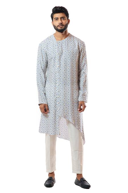 Smriti By Anju Agarwal Printed Asymmetric Kurta Set 