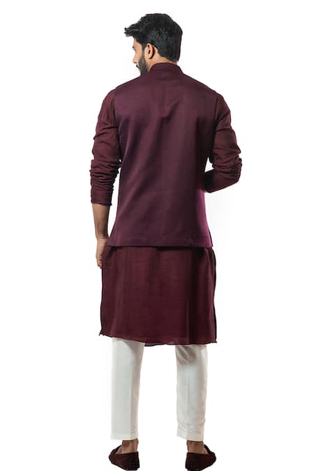 Smriti By Anju Agarwal Overlap Nehru Jacket 