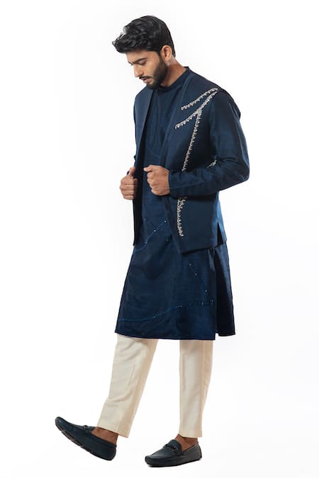Smriti by Anju Agarwal Embroidered Nehru Jacket 
