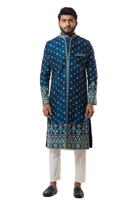 Smriti by Anju Agarwal Embroidered Sherwani Set 