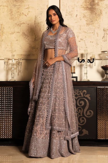 COUTURE BY NIHARIKA Embroidered Organza Lehenga Set 