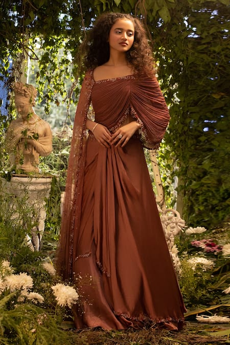 Decemberbyvivek Draped Lehenga Set 