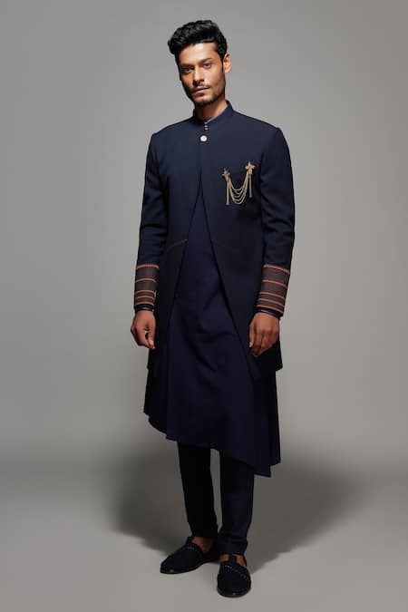 S&N by Shantnu Nikhil Slim Fit Sherwani 