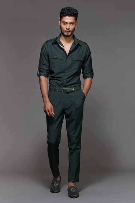 FRELURO Men Solid Formal Dark Green Shirt - Buy FRELURO Men Solid Formal  Dark Green Shirt Online at Best Prices in India | Flipkart.com