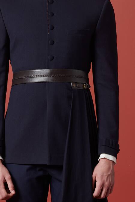 Buy_S&N By Shantnu Nikhil_Brown Unisex Swat Standard Belt_Online_at_Aza_Fashions
