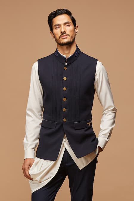 S&N by Shantnu Nikhil Pintuck Nehru Jacket 