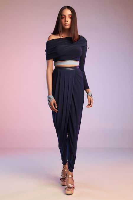 S&N by Shantnu Nikhil Overlap Draped Pant 