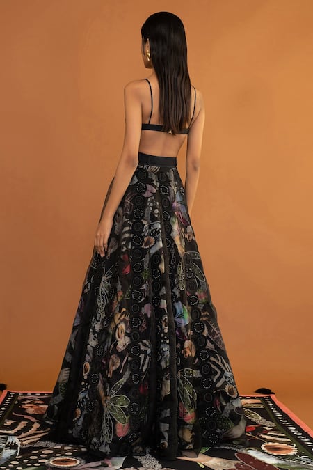 Midnight Garden Encrusted Lehenga with Celeste Serpentine Blouse available  only at Shivan and Narresh – SHIVAN & NARRESH