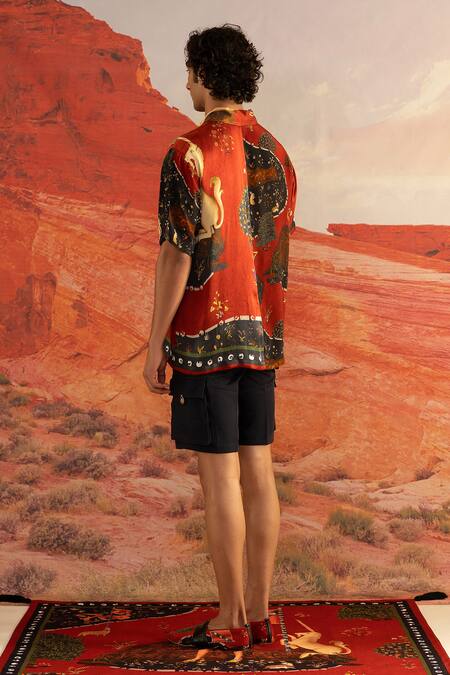 Shop Shivan & Narresh Multi Color Printed Shirt at Aza Fashions Shop_Shivan & Narresh_Multi Color Printed Shirt _at_Aza_Fashions