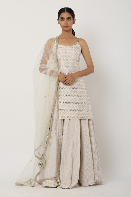 Seema Nanda Chanderi Silk Kurta Lehenga Set 