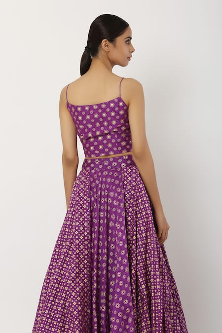 Seema Nanda Chanderi Silk Printed Lehnga Set 