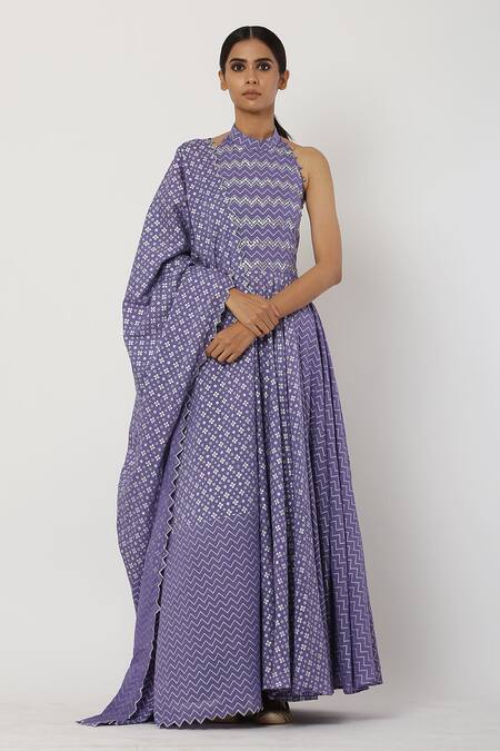 Buy Seema Nanda Purple , Lining Halter Neck Anarkali With Dupatta Online at Aza Fashions Buy_Seema Nanda_Purple , Lining Halter Neck Anarkali With Dupatta _Online_at_Aza_Fashions