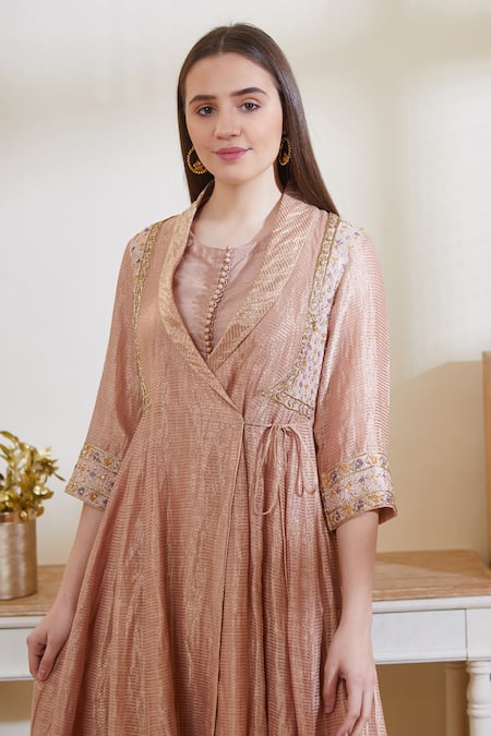 Shyam Narayan Prasad Chanderi Silk Anarkali Set 