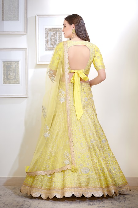 Shyam Narayan Prasad Silk Embellished Lehenga Set 