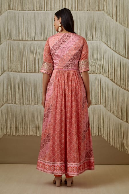 Shyam Narayan Prasad Floral Print Anarkali Set 