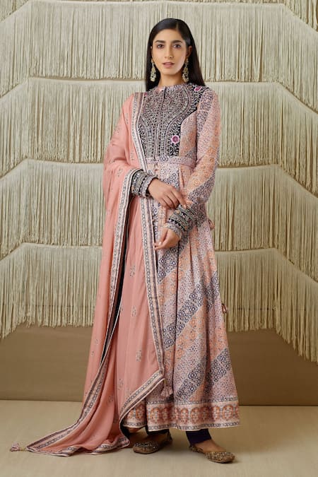 Shyam Narayan Prasad Zardozi Embroidered Anarkali Set 