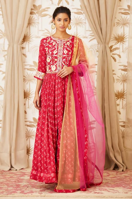 Shyam Narayan Prasad Embroidered Anarkali Set 