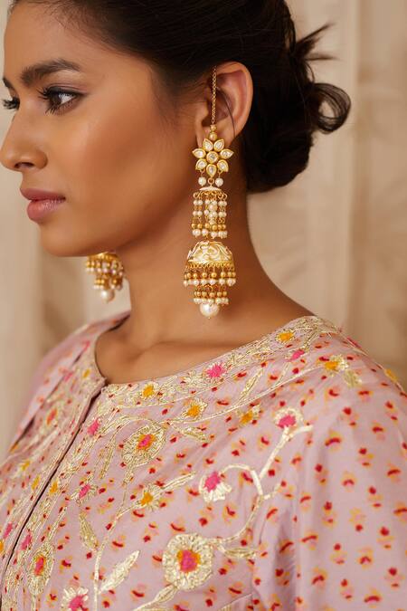 Shyam Narayan Prasad Purple Viscose Silk Round Printed Anarkali Set at Aza Fashions Shyam Narayan Prasad_Purple Viscose Silk Round Printed Anarkali Set _at_Aza_Fashions