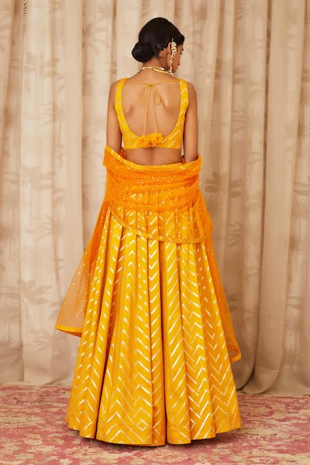 Shyam Narayan Prasad Brocade Silk Lehenga Set  