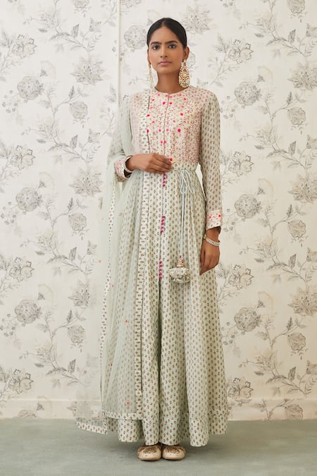 Shyam Narayan Prasad Printed Anarkali Set  