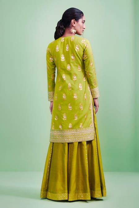 Shyam Narayan Prasad Gota Embroidered Kurta Set 