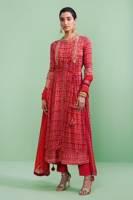 Shyam Narayan Prasad Printed Anarkali Set 
