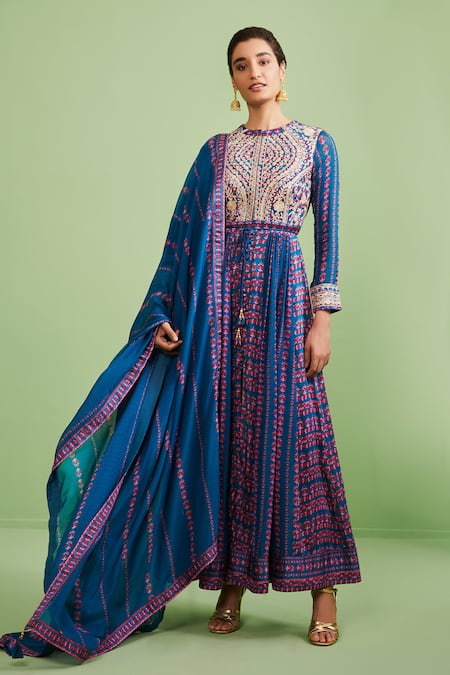 Shyam Narayan Prasad Printed Anarkali Set 