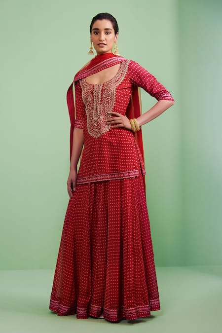 Shyam Narayan Prasad Printed Kurta Sharara Set 