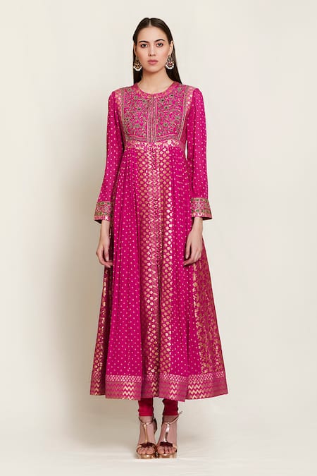 Shyam Narayan Prasad Embroidered Anarkali & Pant Set 