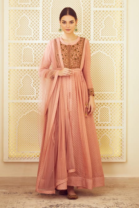 Shyam Narayan Prasad Embroidered Anarkali with Dupatta 