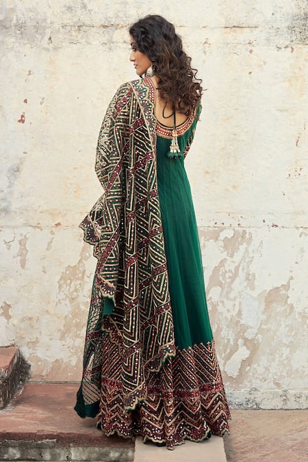 SUHINO Embroidered Anarkali Set 