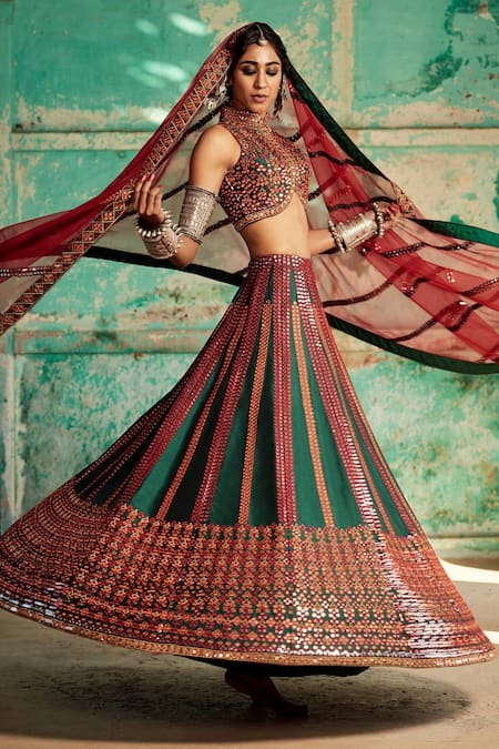 SUHINO Embroidered Bridal Lehenga Set 