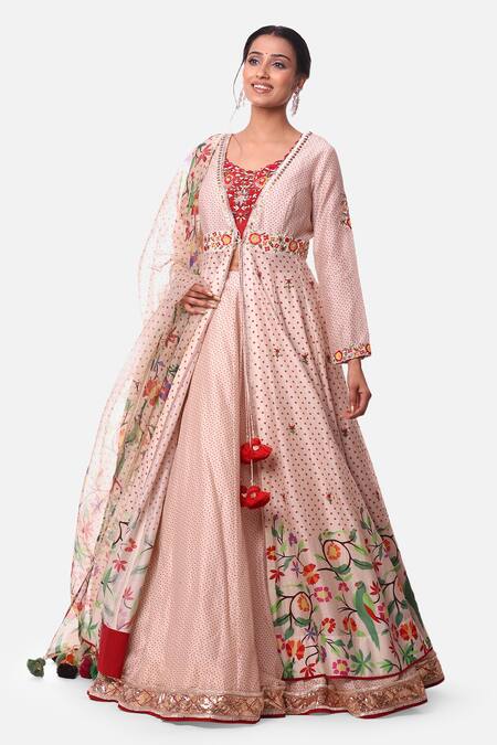 Beautiful Long jacket with top blouse and skirt. | Kids fashion dress,  Kurta designs women, Lehnga designs