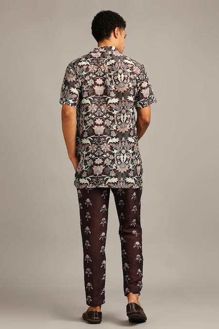 Soup By Sougat Paul Silk Floral Print Short Kurta Set