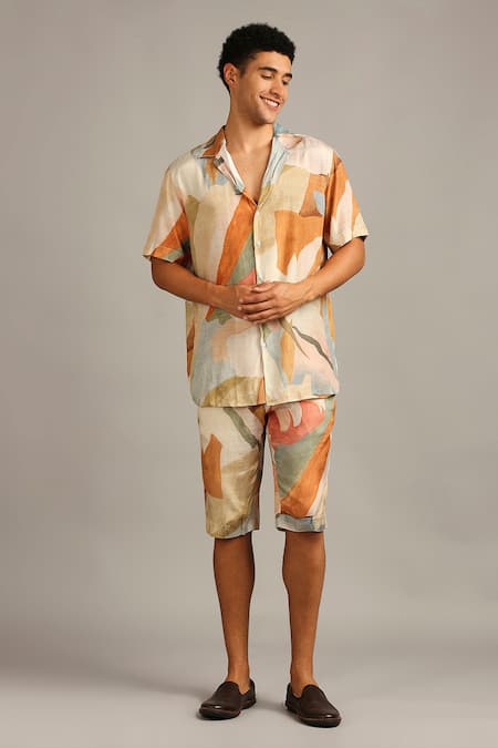 Soup by Sougat Paul Silk Floral Print Shorts Set 