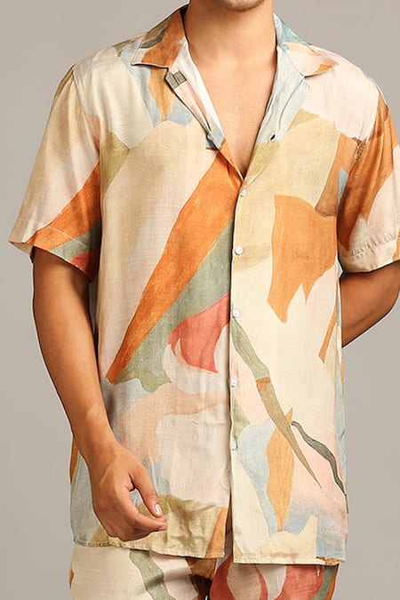 Soup By Sougat Paul Multi Color Silk Floral Print Shorts Set at Aza Fashions Soup By Sougat Paul_Multi Color Silk Floral Print Shorts Set _at_Aza_Fashions