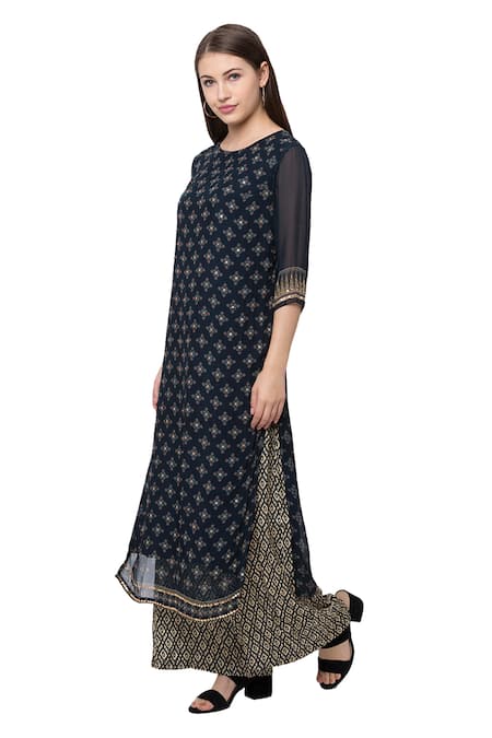 Soup by Sougat Paul Floral Printed Kurta Palazzo Set 