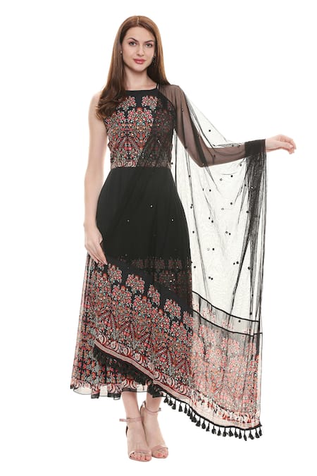 Soup by Sougat Paul Printed Anarkali with Dupatta 