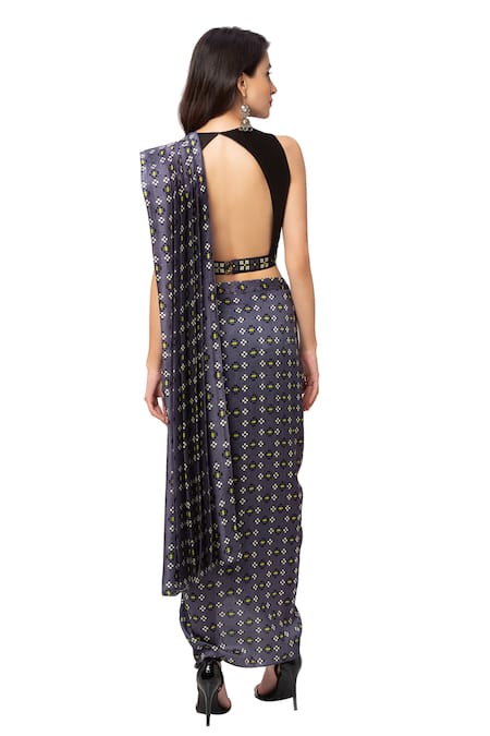 Soup By Sougat Paul Chanderi Pre-Draped Saree with Blouse 