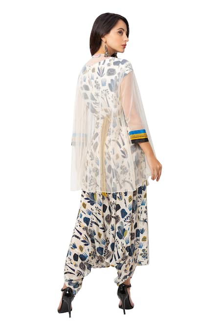 Soup By Sougat Paul Printed Jumpsuit with Jacket 